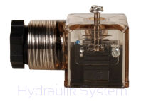 Wtyczka cewki elektrozaworu 3 PIN 12V 24V 230V do rozdzielacza Z DIODĄ - 3