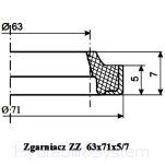 Zgarniacz ZZ 63x71x5/7 - 2