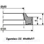 Zgarniacz ZZ 60x68x5/7 - 2