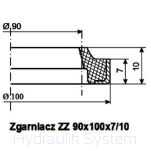 Zgarniacz ZZ 90x100x7/10 - 2