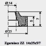 Zgarniacz ZZ 15X25X5/8 - 2