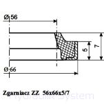 Zgarniacz ZZ 56x66x5/7 - 2