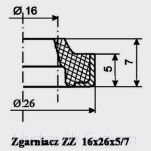 Zgarniacz ZZ 16x26x5/8 - 2