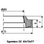 Zgarniacz ZZ 63x73x5/7 - 2