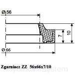 Zgarniacz ZZ 56x66x7/10 - 2
