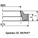Zgarniacz ZZ 60x70x5/7 - 2