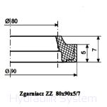 Zgarniacz ZZ 80x90x5/7 - 2