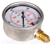 Manometr glicerynowy Ciśnieniomierz Zegar 63mm 400bar 1/4
