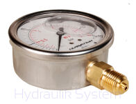 Manometr glicerynowy Ciśnieniomierz Zegar 63mm 25bar 1/4