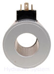 Cewka elektrozaworu Fi 31,5mm L 74mm 12V FANINA EMSG-63X pchająca 45W - 4