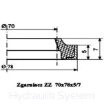 Zgarniacz ZZ 70x78x5/7 - 2