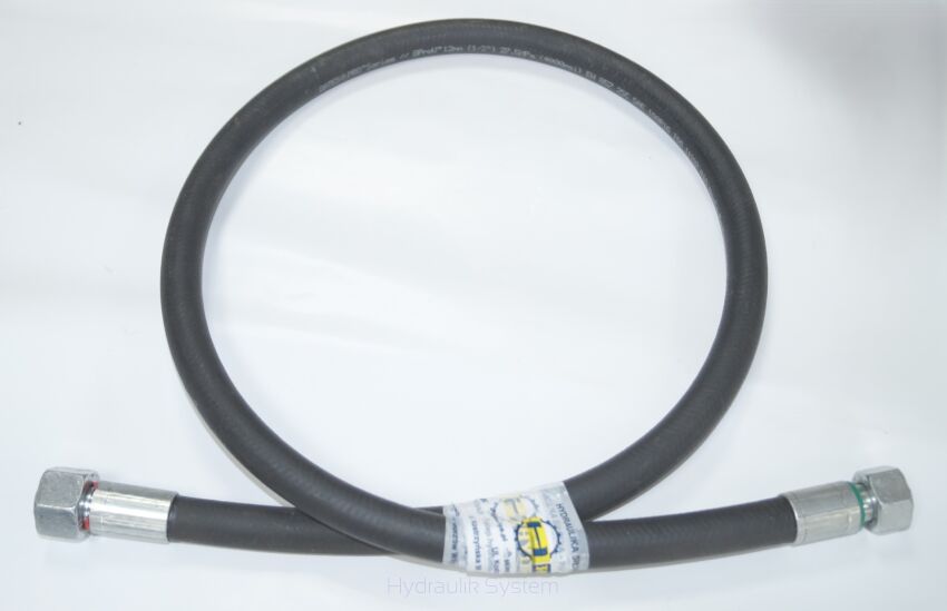 Wąż hydrauliczny dwuoplotowy fi 13 L- 1330 końcówki proste 22x1,5 i 24x1,5