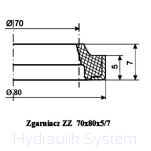 Zgarniacz ZZ 70x80x5/7 - 2