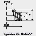 Zgarniacz ZZ 10x16x3/4.5 - 2